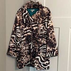 Womens Puli lightweight jacket Sz L animal print
